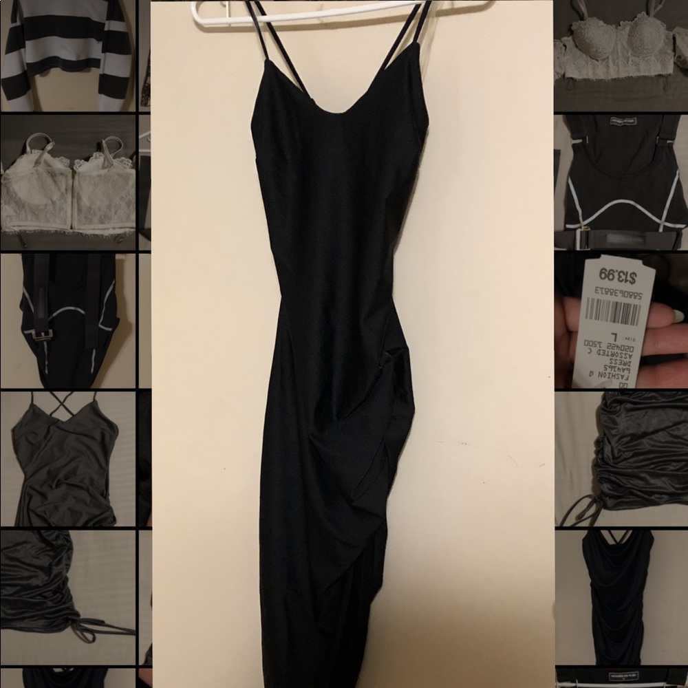 Black slip dress